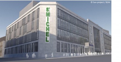 L'ancienne fabrique de tabac Saint-Michel à Bruxelles sera bientôt transformée en bâtiment scolaire.